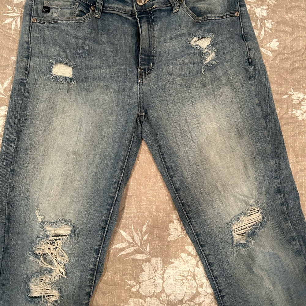 KanCan Distressed Light Blue Boyfriend Jeans